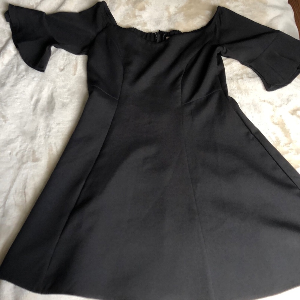 Runaway Heart: black off the shoulder mini